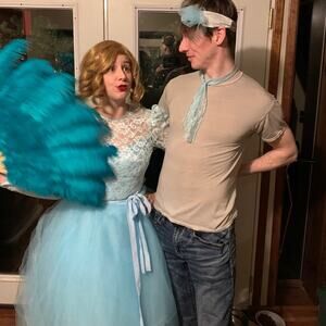 Ooak White Christmas “sisters” cosplay blue